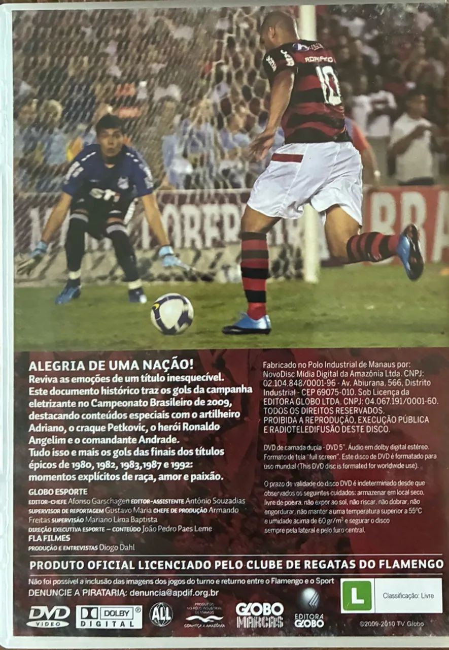 DVD FLAMENGO HEXACAMPEÃO BRASILEIRO - 2009 - Foto 2