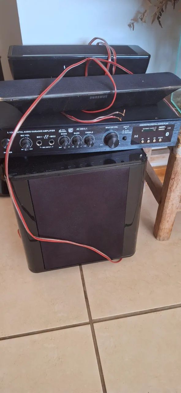 Home Theater 5.1 com 6 Caixas Samsung + Subwoofer + Bluetooth - Foto 4