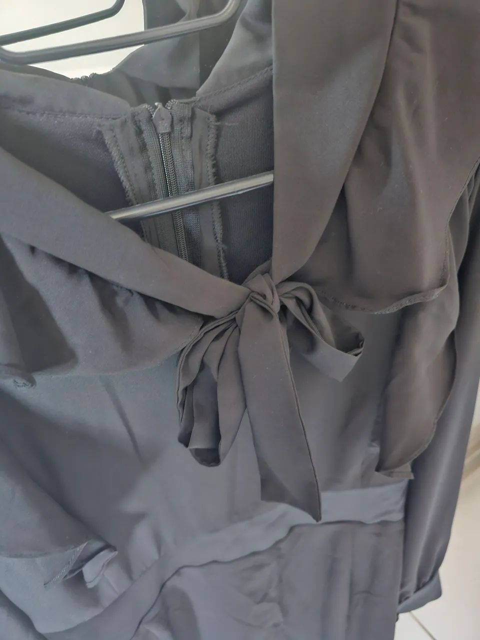 Vestido preto elegante manga comprida  - Foto 2