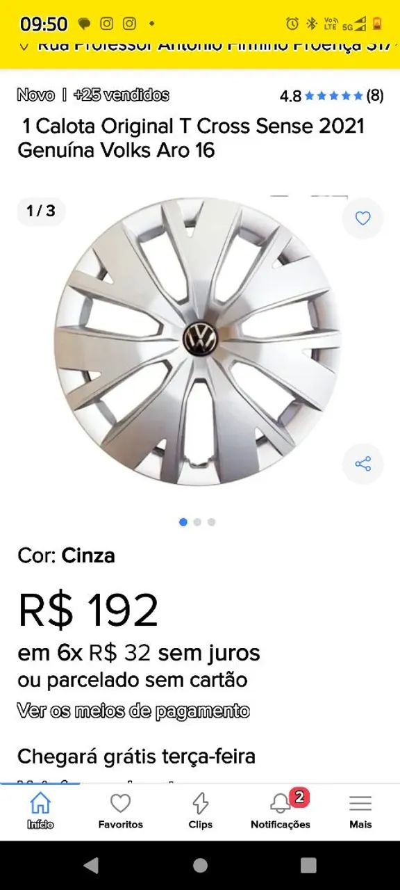 Rodas e calotas aro 16 de ferro originais vw - Foto 5
