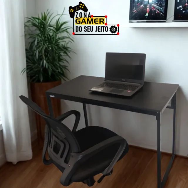 Mesa Gamer Reforçada 1m NOVA Multiuso Estilo Industrial para Computador Notebook Estudo - Foto 4