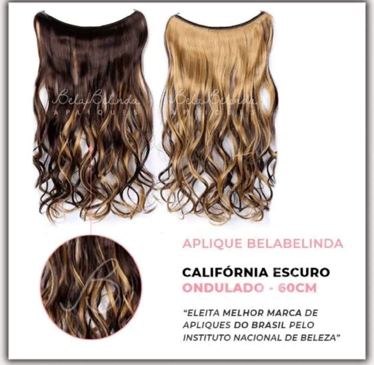 Apliques de Cabelo Invisível Bela Belinda - Foto 3