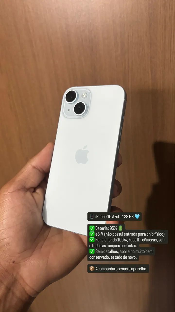 iPhone 15 azul - 128GB