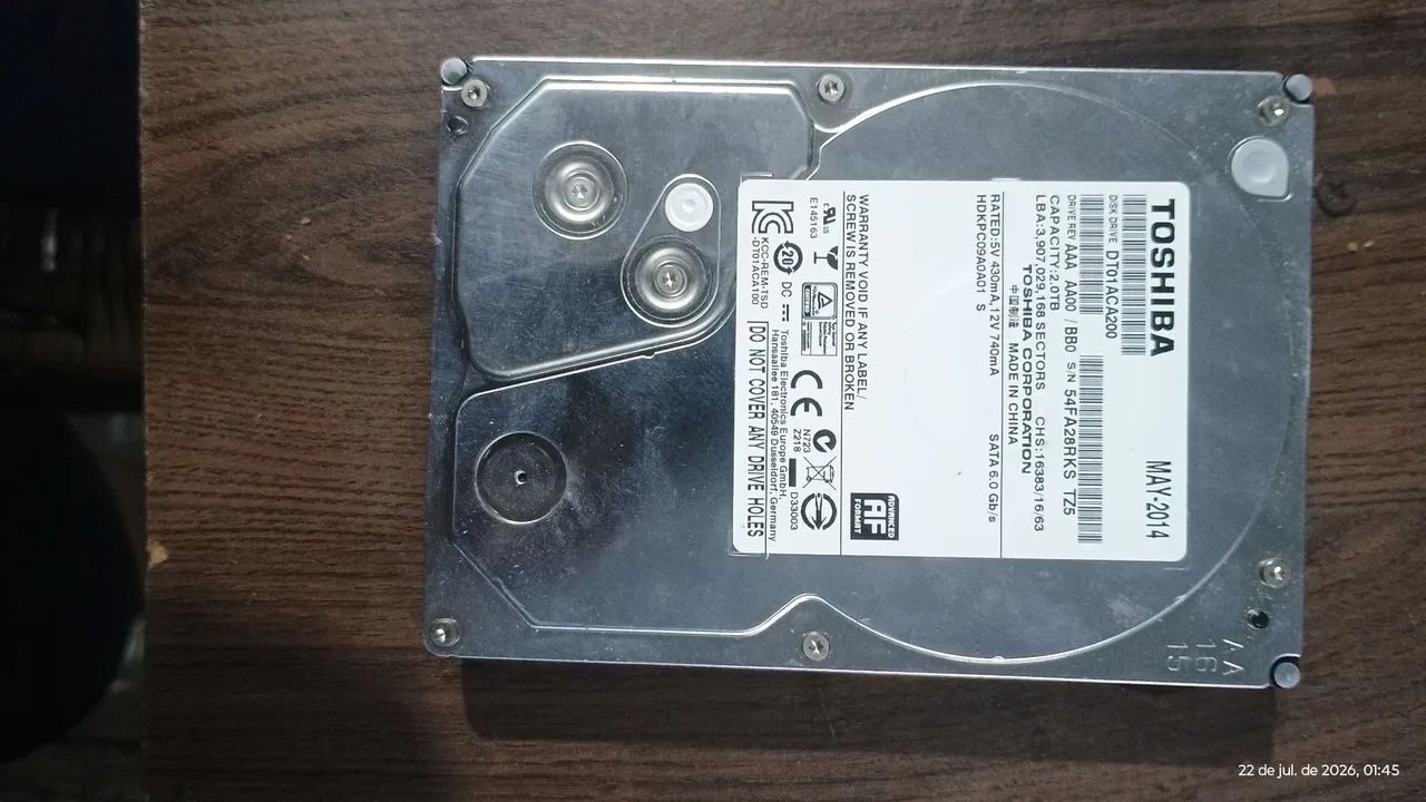 HD Toshiba 2TBIT para DVR desktop e outros - Foto 3