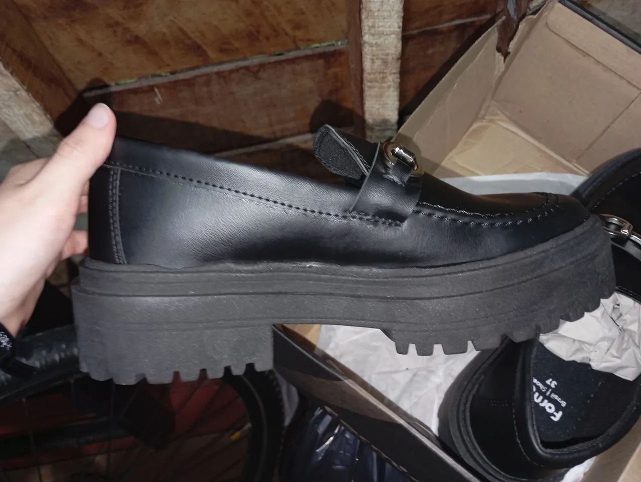 Mocassim tratorado preto
