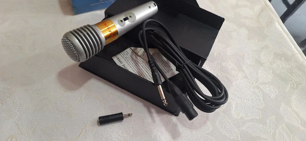 Microfone Profissional Dinâmico KARAOKE HS-993 - Foto 2