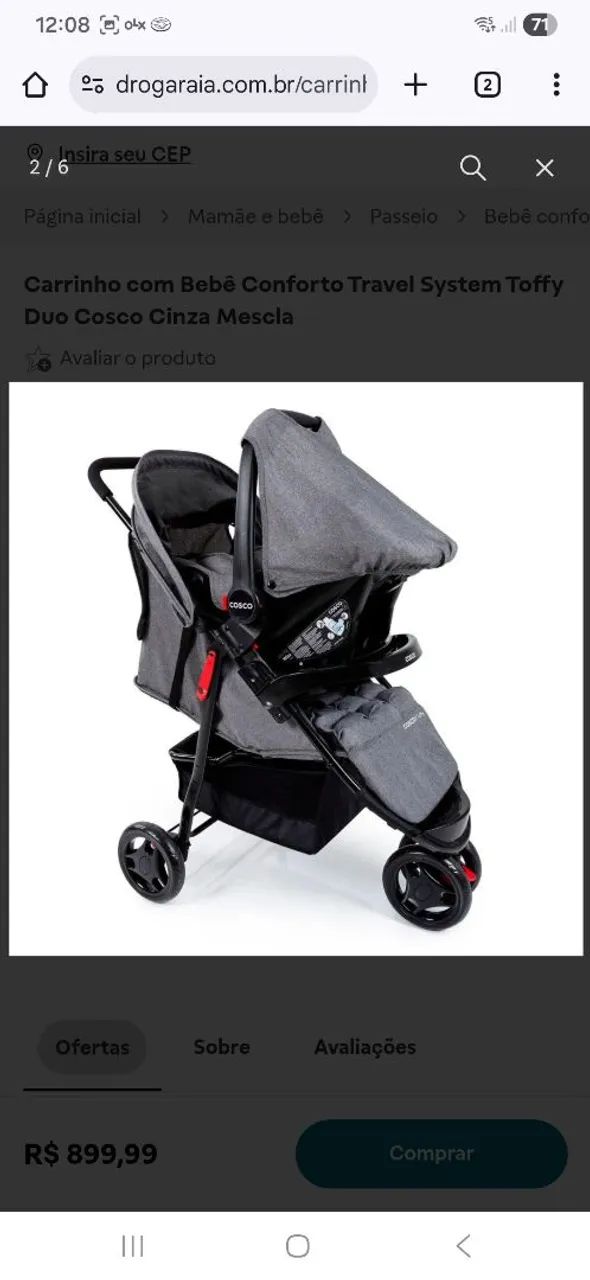 Carrinho com Bebê Conforto - Foto 3