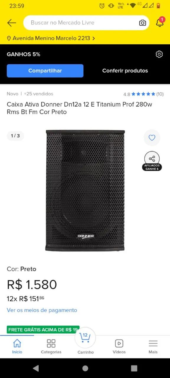 Donner DN12 Active Speaker, 280W RMS Power