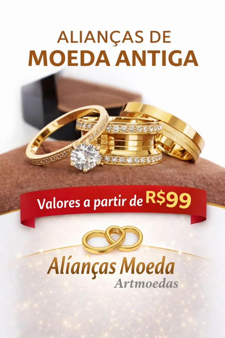 Alianças de Moeda Antiga  - Foto 5
