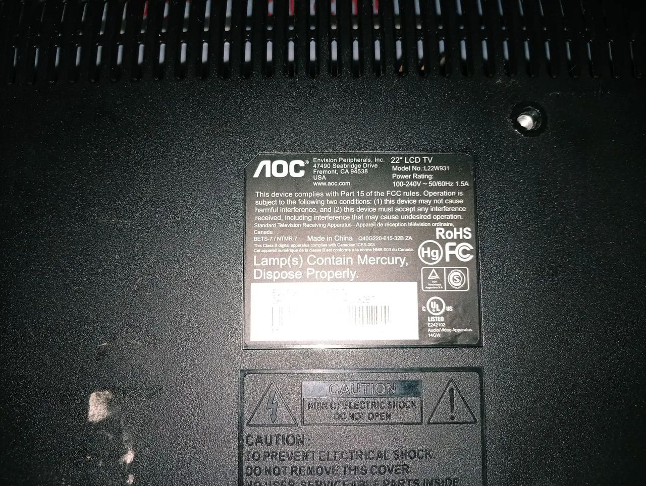 Monitor tv 