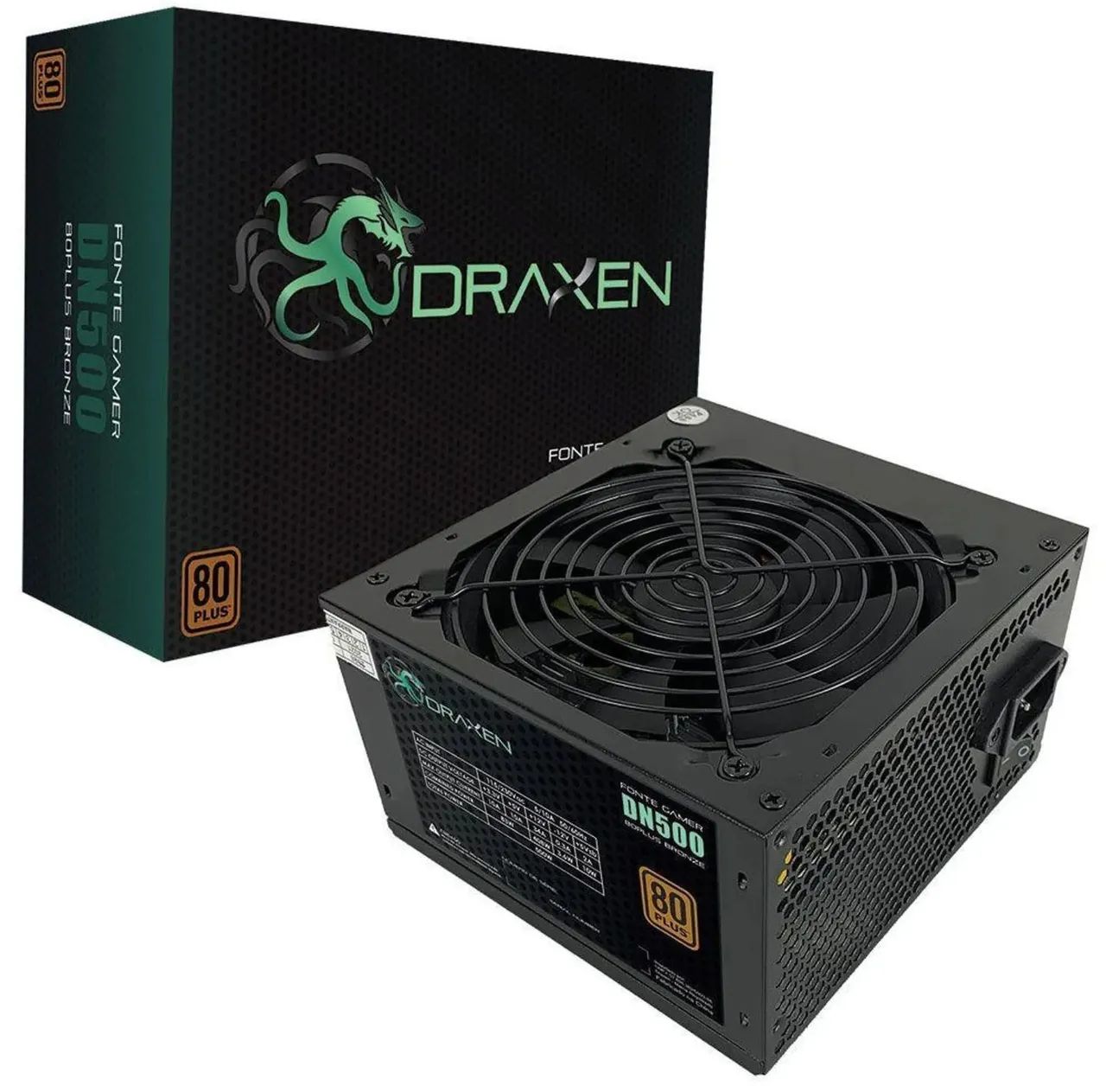 Fonte draxen 500w plus bronze