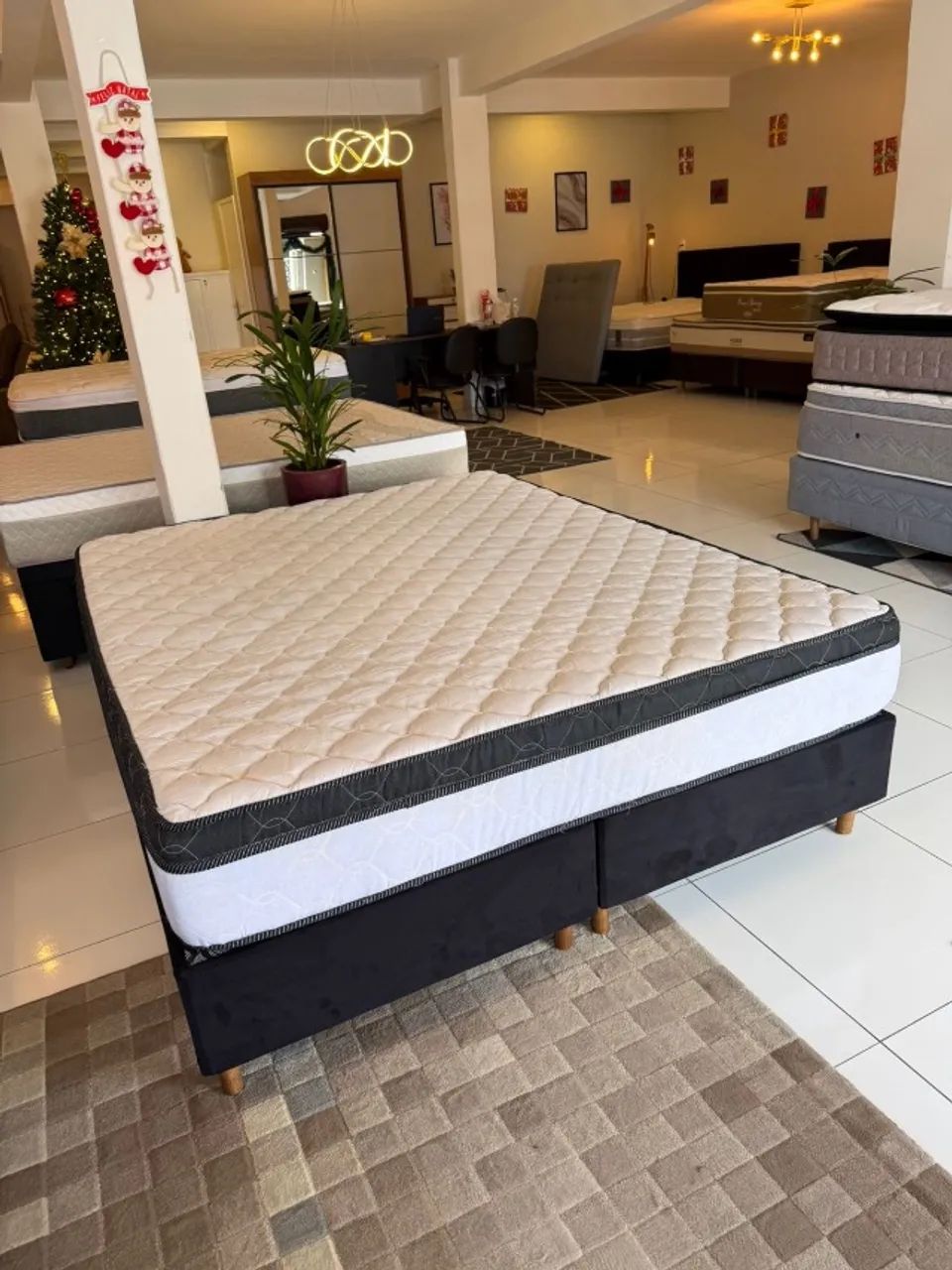 Cama box QUEEN CASTOR COM COLCHÃO - Entrego!  - Foto 4