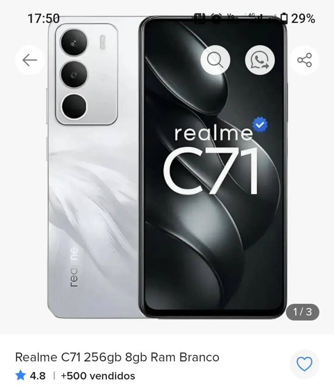 Smartphone Realme C71 256 Gb