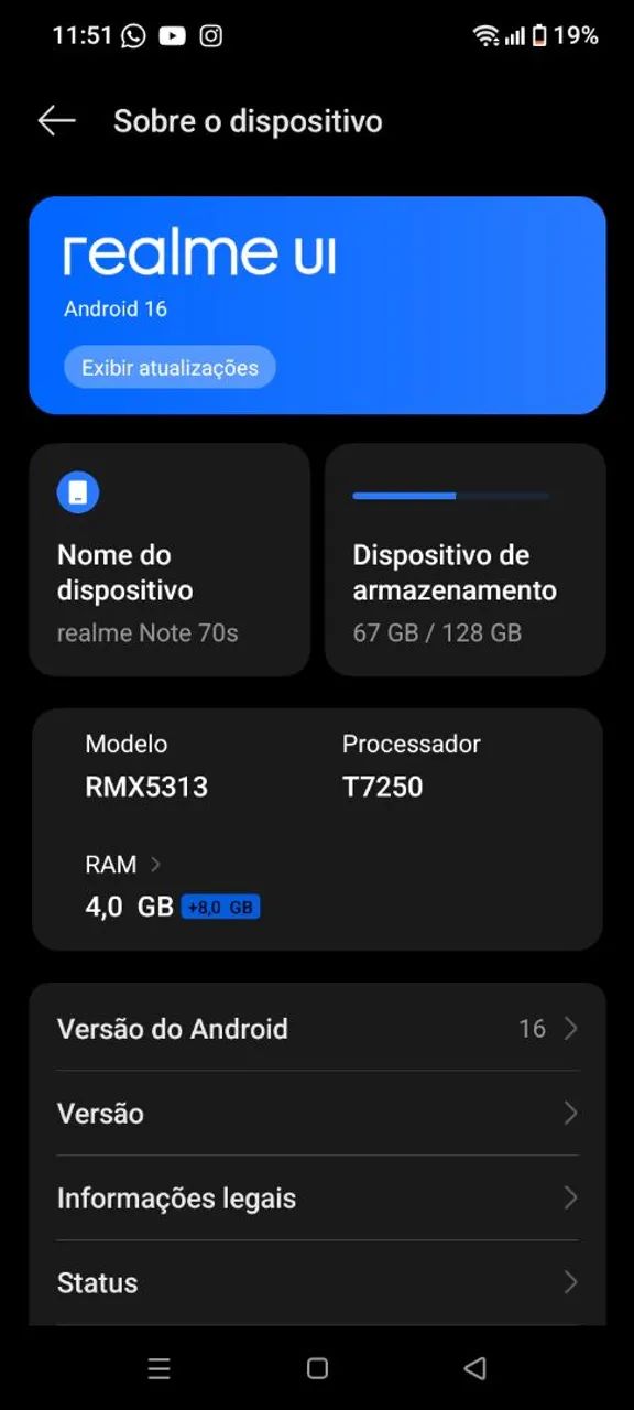 Realme Note 70s 128GB Android 16 - R$ 757 - Foto 4