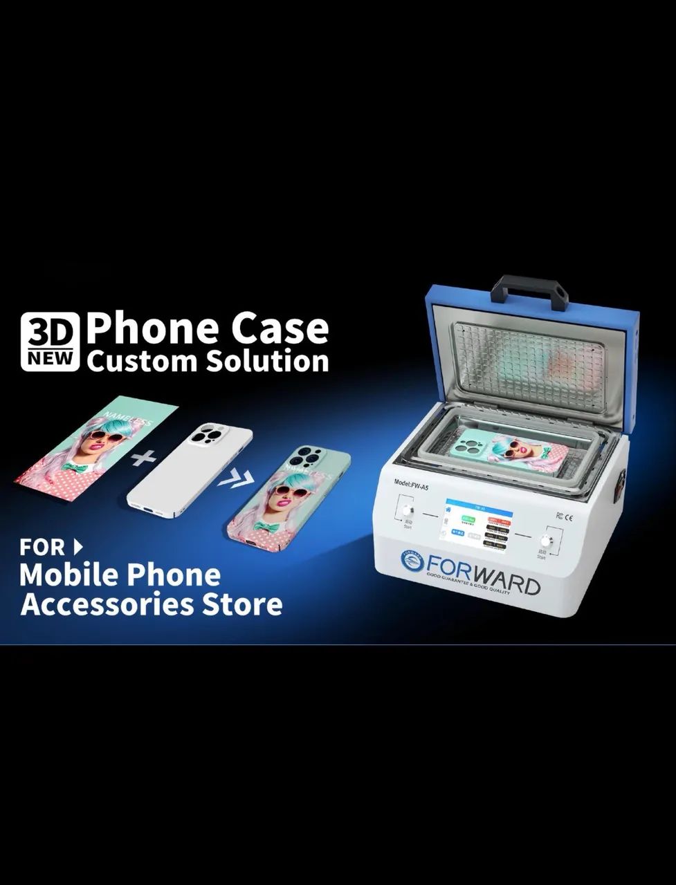 Máquina de personalizar capas de celular 