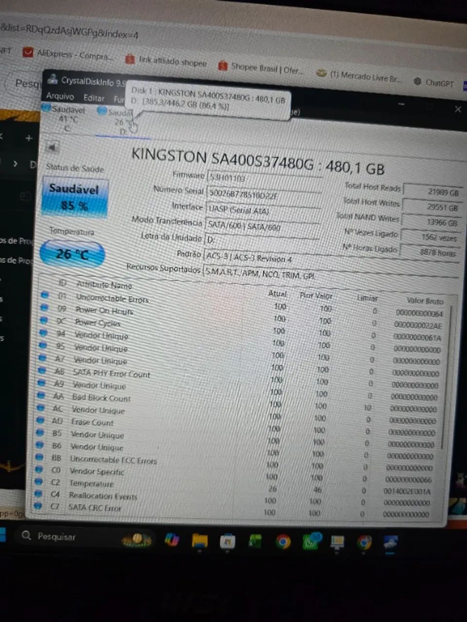 SSD 480GB SATA KINGSTON - Foto 3