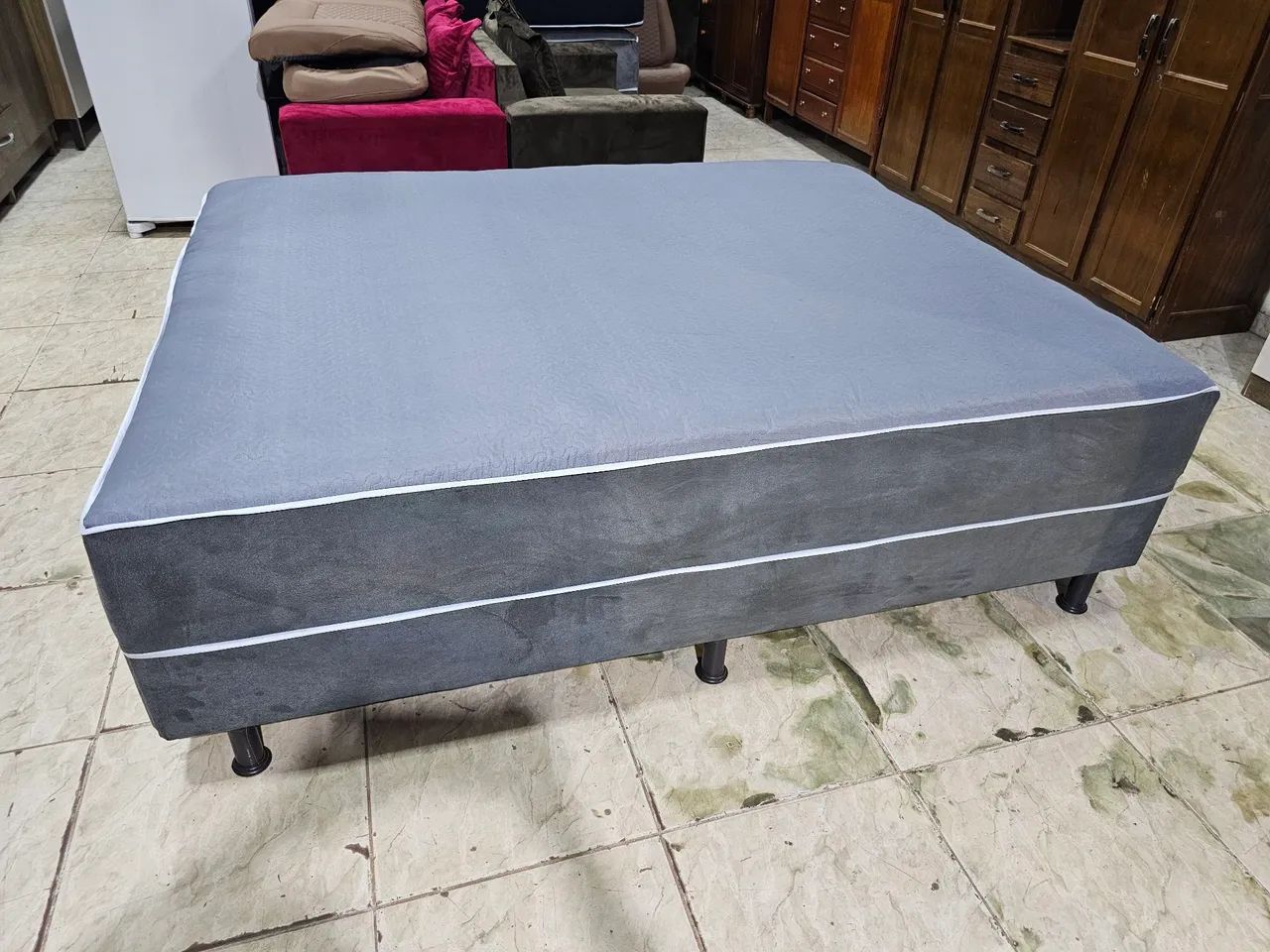 Cama queen unibox nova Molas ensacada  - Foto 3