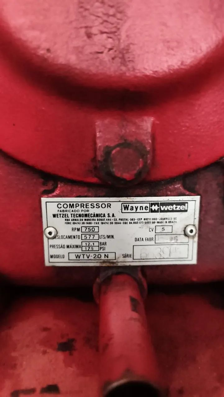 COMPRESSOR DE AR WAYNE WETZEL 20 PÉS - Foto 4