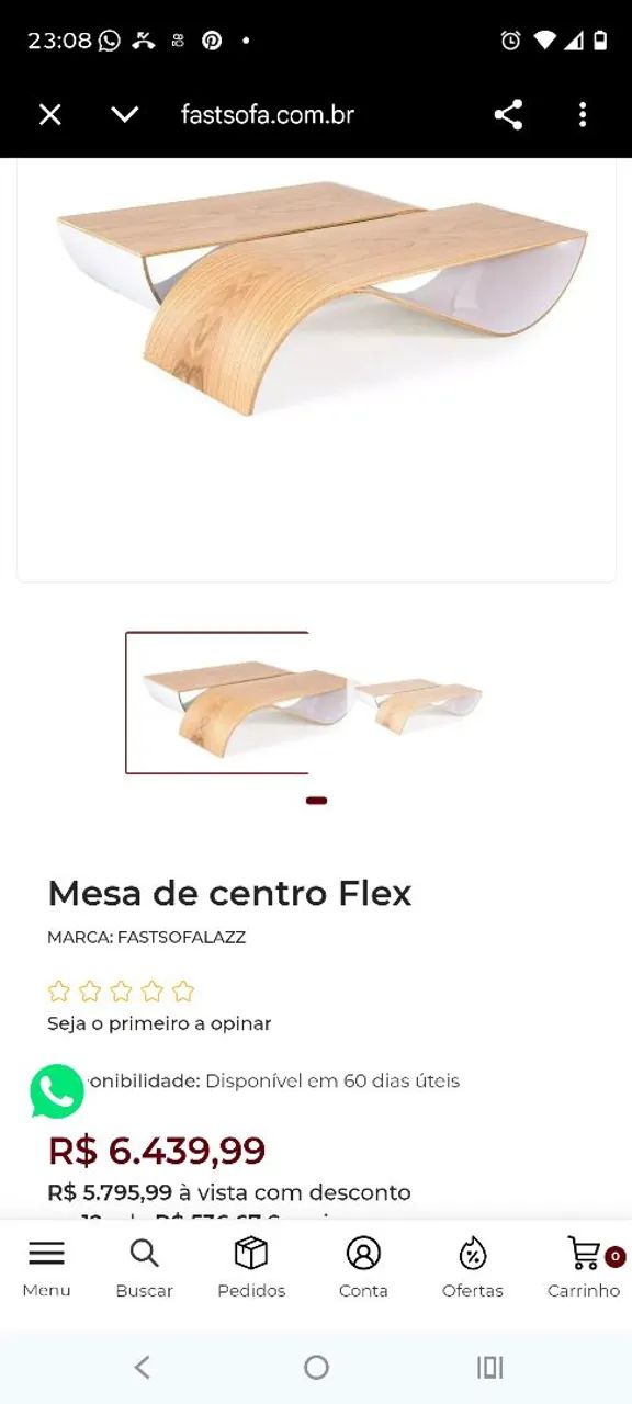 mesa centro madeira - Foto 2