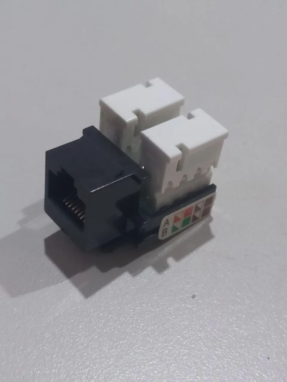 Kit 30 conectores fêmea RJ45 CAT5e Preta Novo - Foto 2