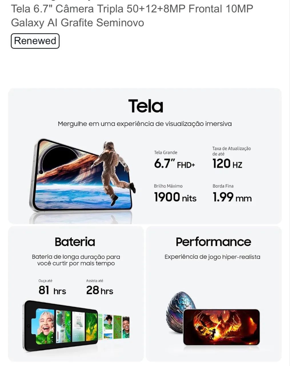 Celular S24 FÉ