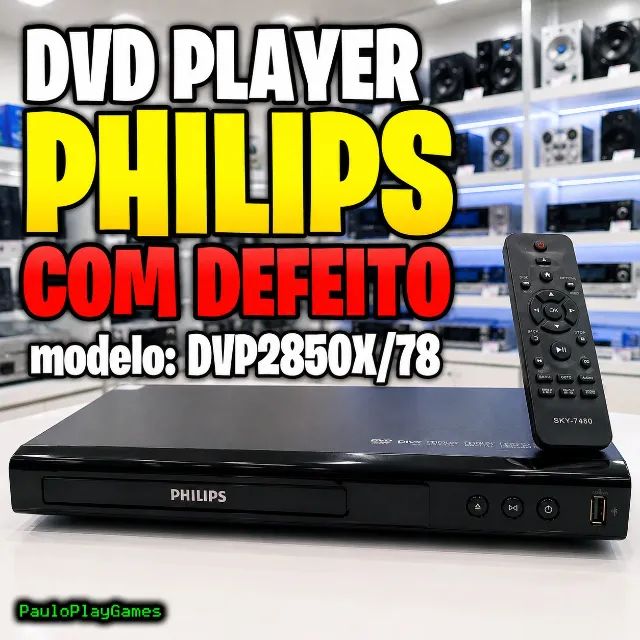DVD Player (COM DEFEITO) Philips DVP2850X/78