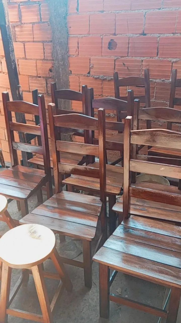 Cadeiras de eucalipto envernizado  - Foto 4