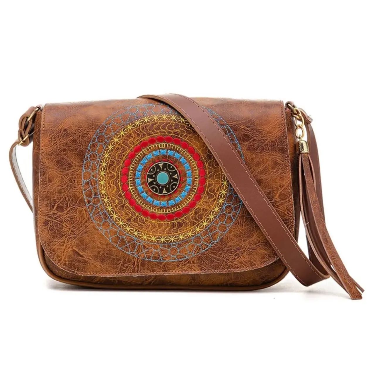 Bolsa mandala hippie - caramelo
