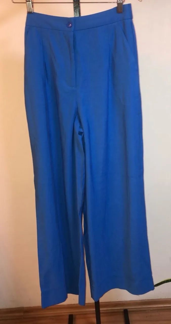 calça  azul cobalto alfaiataria - Foto 3