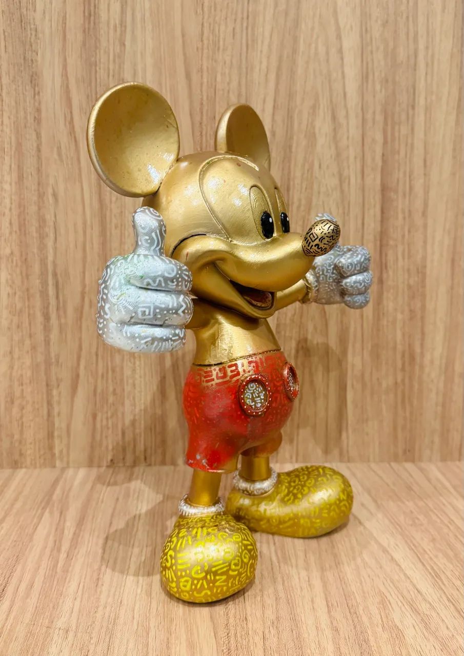 Peça Decorativa Gold Mickey Customizado - Foto 2