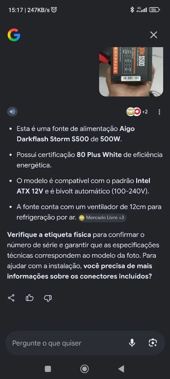 Fonte 500 w - Foto 4