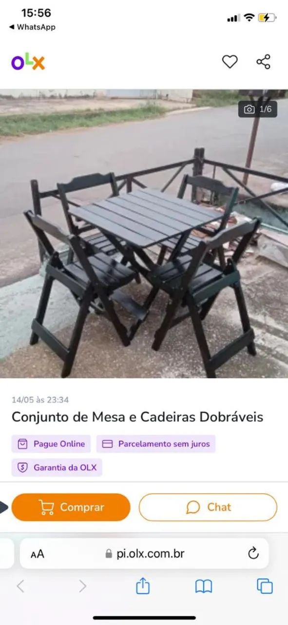 Conjunto de cadeiras dobraveis  - Foto 4