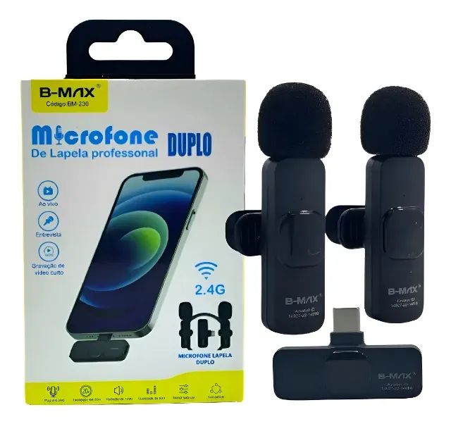 Microfone lapela pro videos influencer - Foto 3