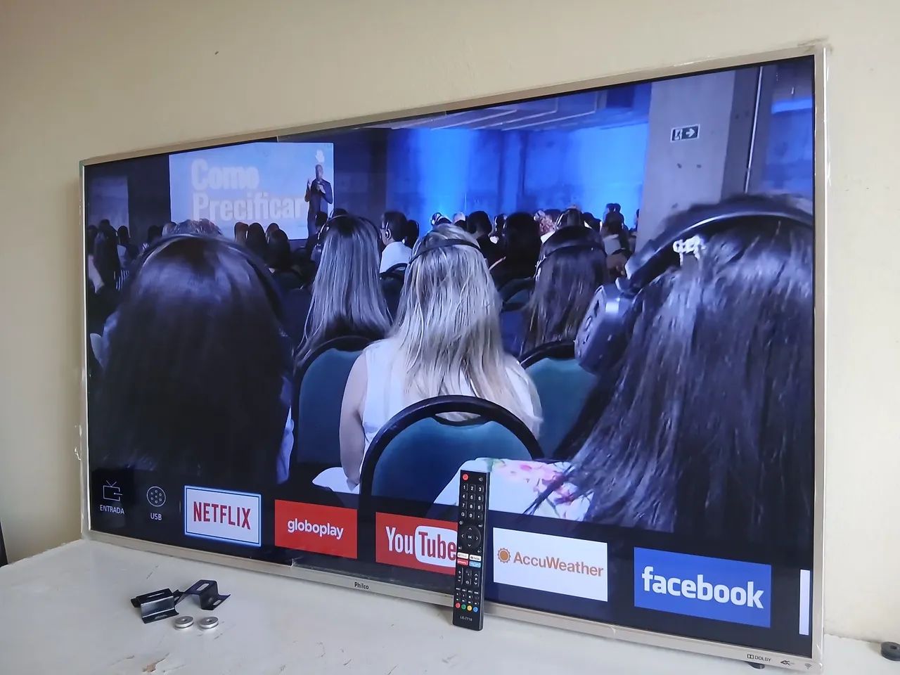 SMART TV GIGANTE 55 4K TODA NO PLÁSTICO  - Foto 4