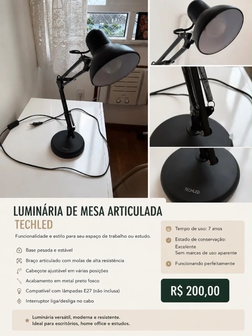 Luminária articulada