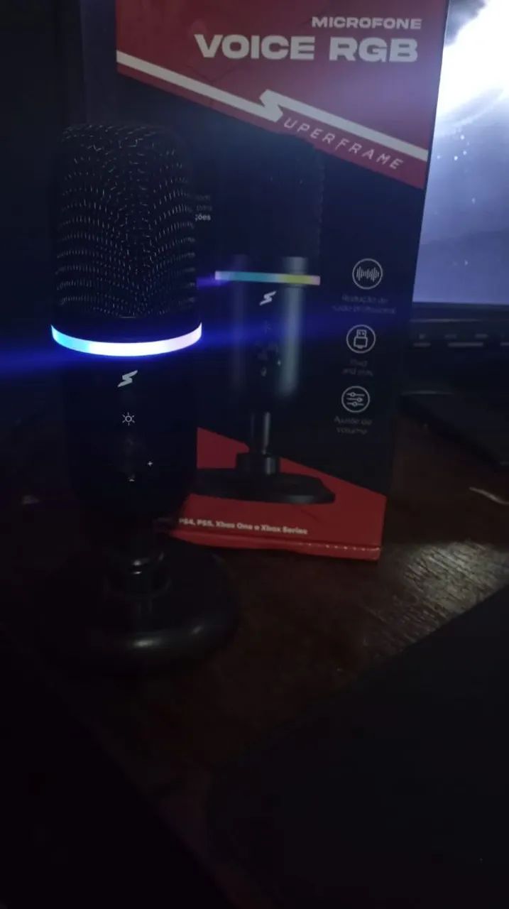 Microfone RGB superframe voice - Foto 3