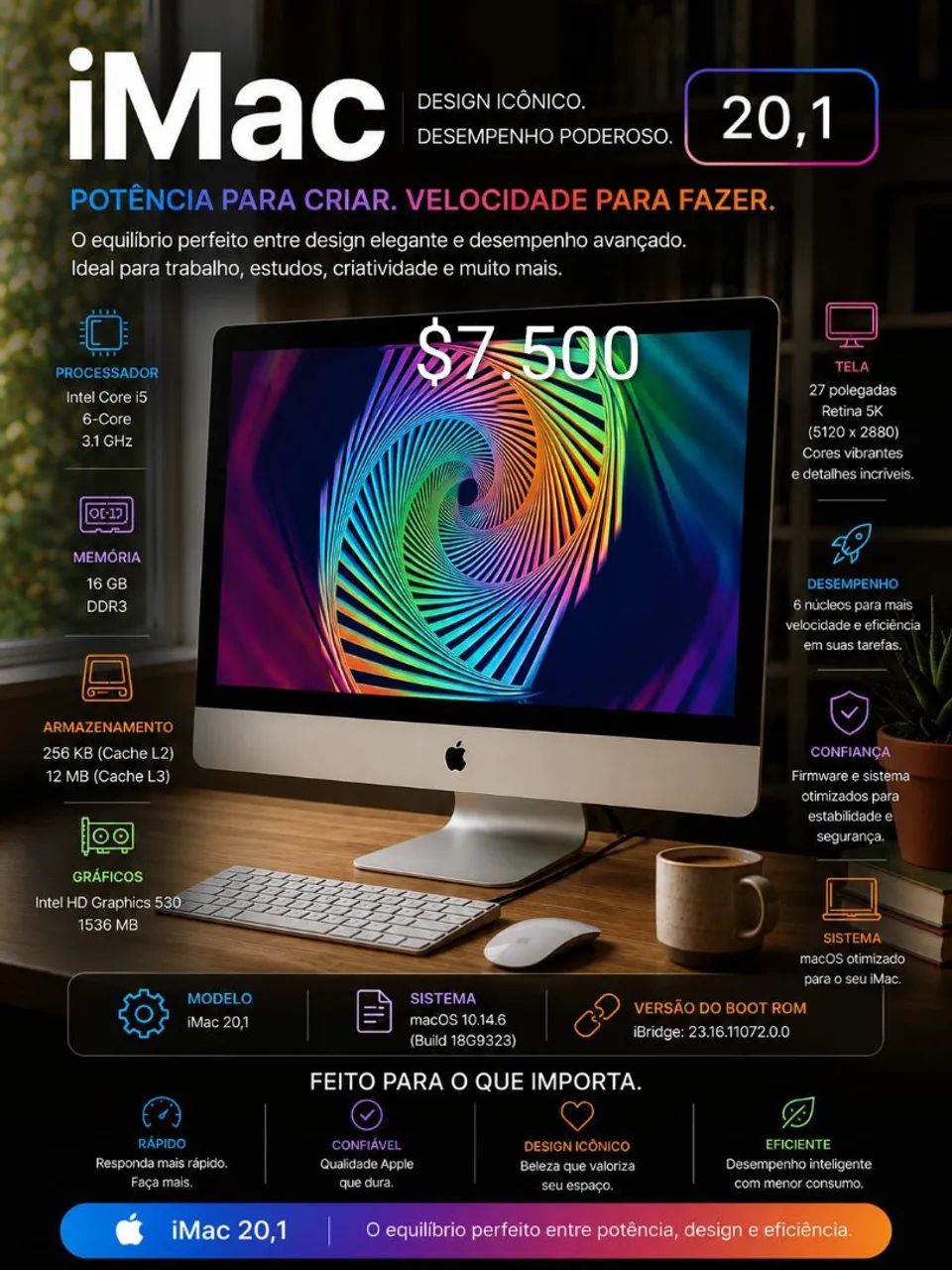 iMac Apple 27pol 5k retina 