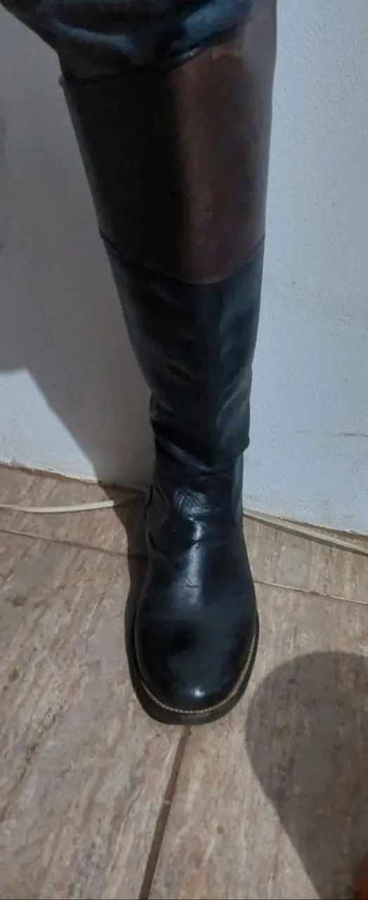 BOTA CANO LONGO 100% COURO LEGÍTIMO  - Foto 2