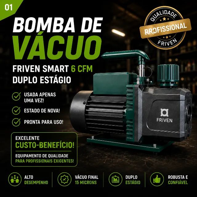 Bomba de Vácuo FRIVEN 6 CFM Duplo Estágio
