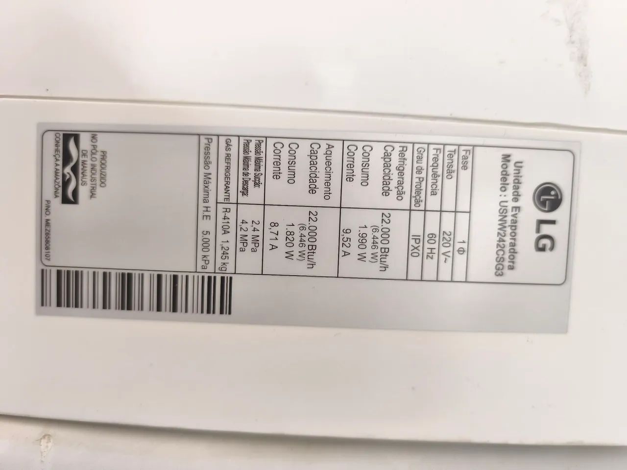 AR CONDICIONADO LG 24K INVERTERV - Foto 4