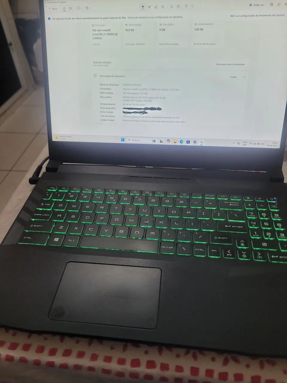 Notebook gamer MSI GL66 - Foto 3
