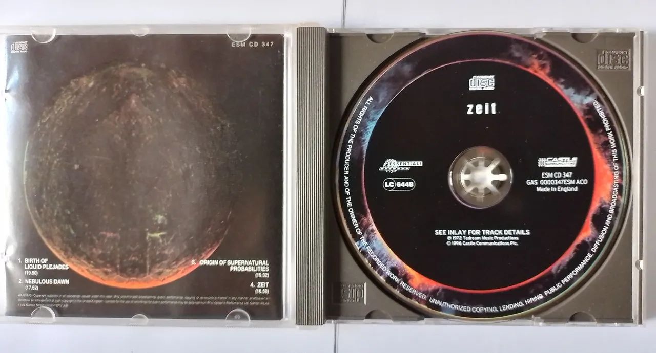 Cd Zeit Tangerine Dream Importado e Remasterizado  - Foto 5