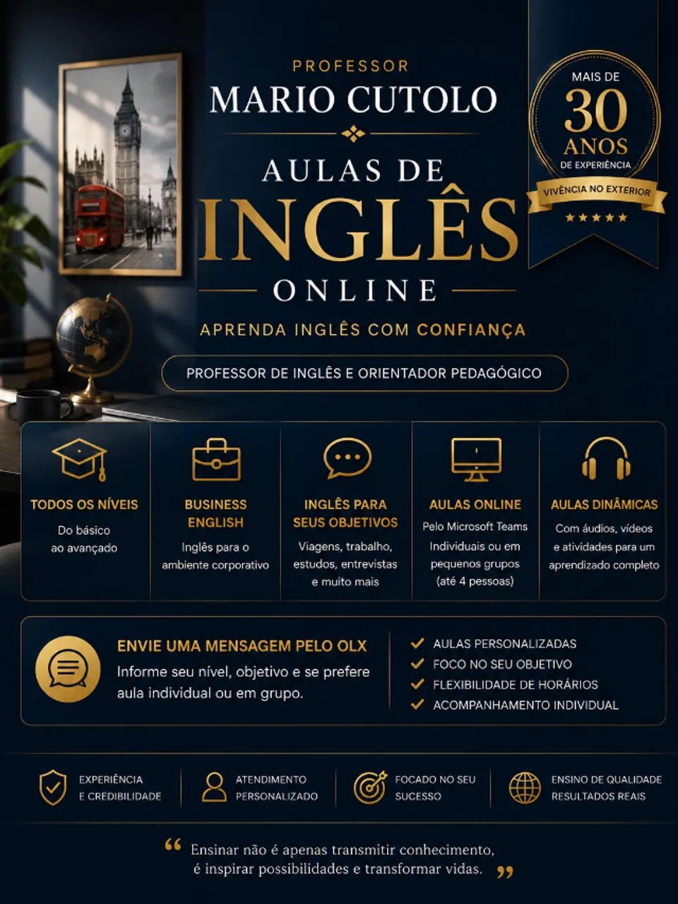 Aulas de Inglês Online com Professor Experiente