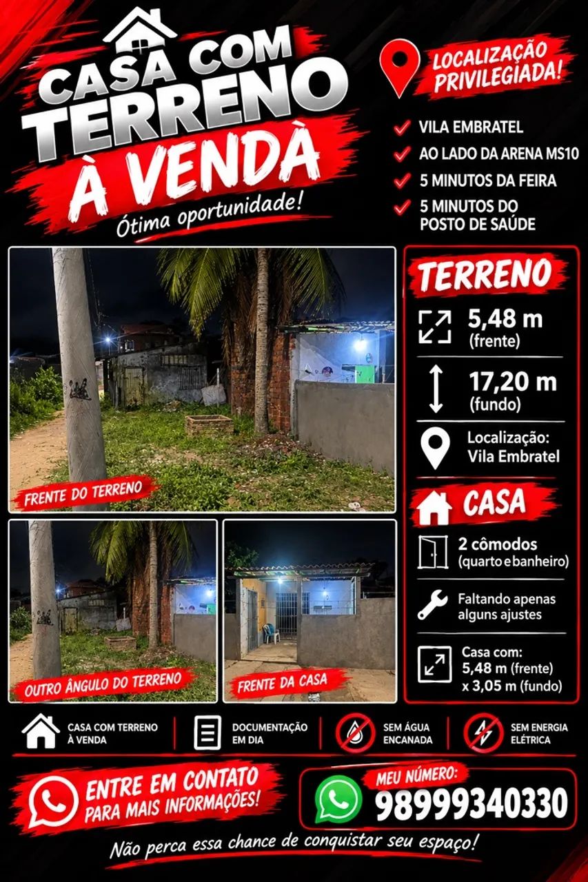 CASA COM TERRENO *OPORTUNIDADE*