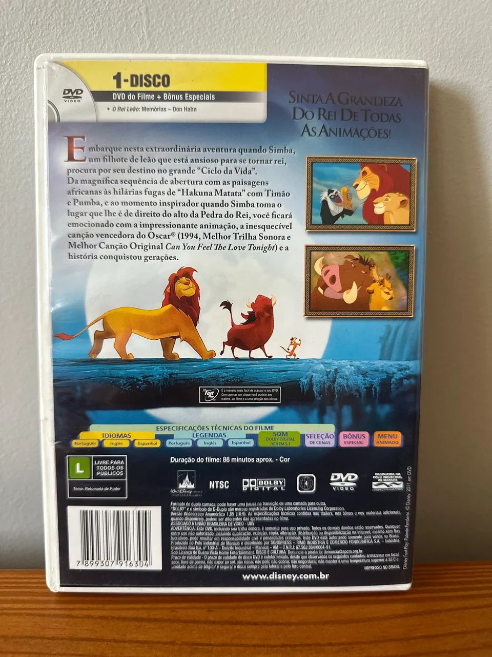 Dvd O Rei Leão - Disney Original - Foto 2