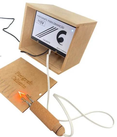 PirografadorPirógrafo Profissional Caliente Madeira 76W Com 6 Pontas Ajustável 110V - Foto 2