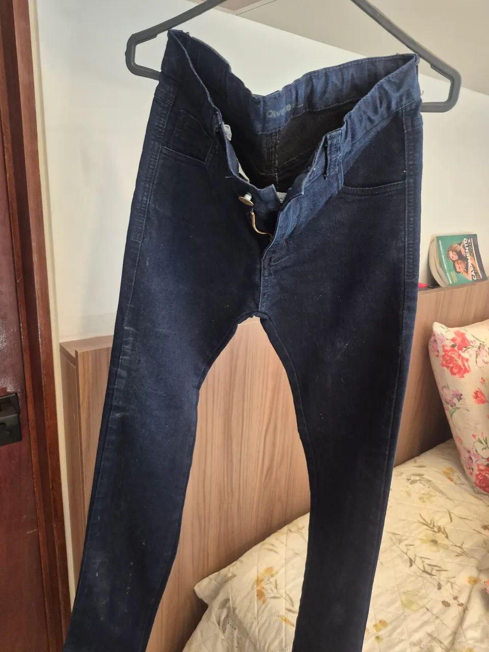 Calça infantil azul escura tam 10 - Foto 3