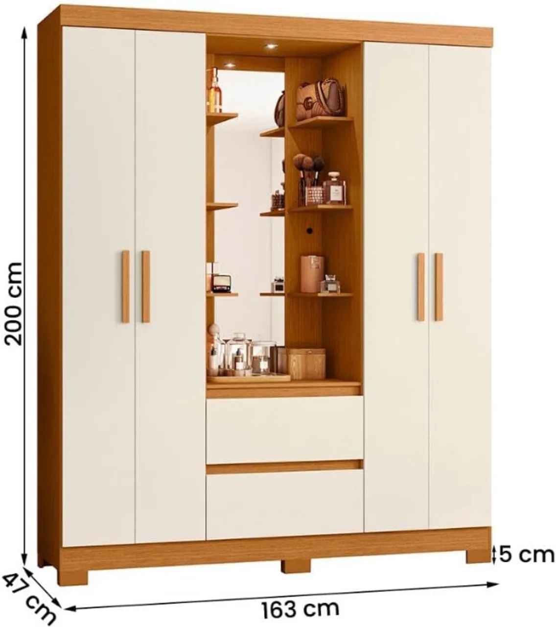 Guarda Roupa Com Led Novo, Entrega CG e Montagem  - Foto 5