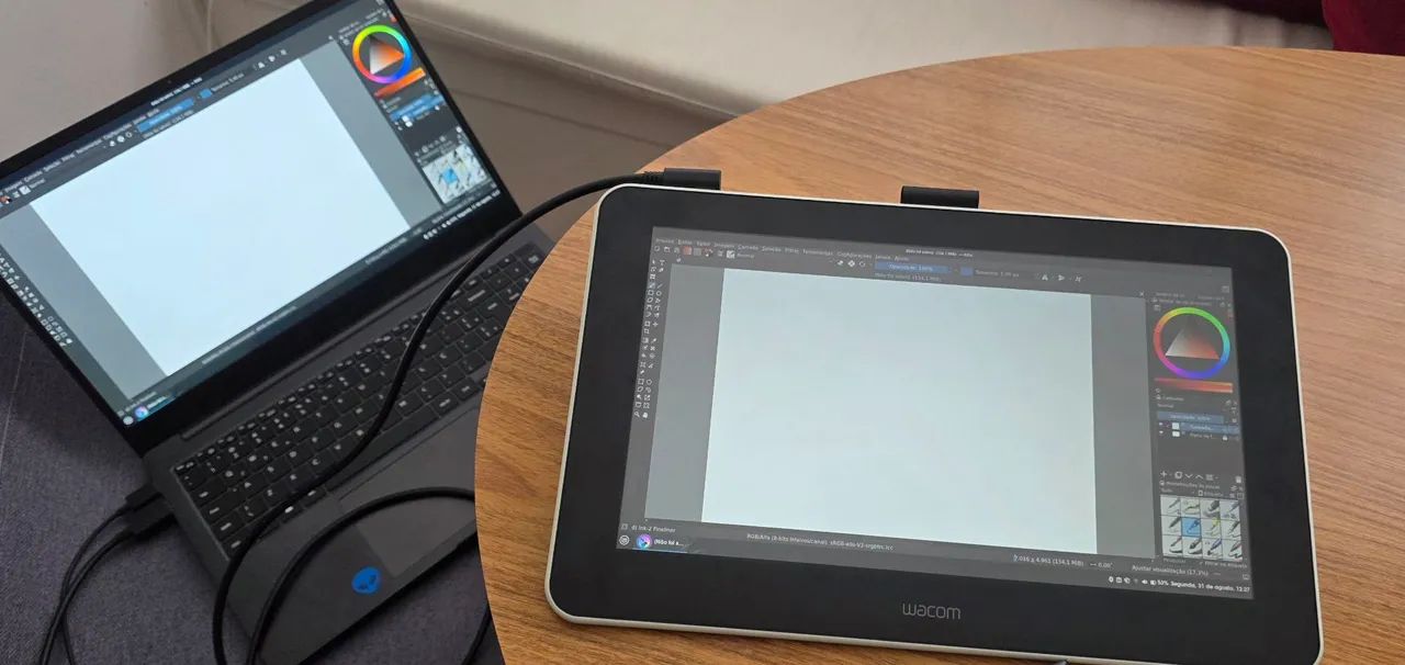 Mesa Digitalizadora com Tela Wacom One DTC133 - Foto 4