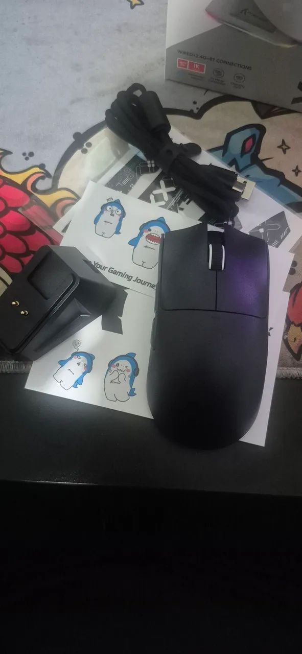 MOUSE ATTACK SHARK X11 COM DOCK DE CARREGAMENTO (LACRADO) - Foto 4